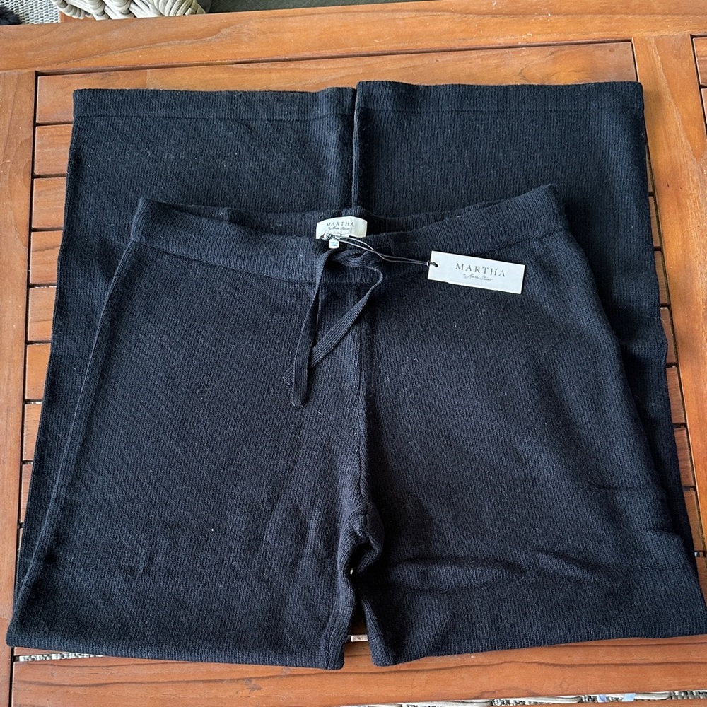 Martha Stewart Cashmere Blend Wide Leg Pants